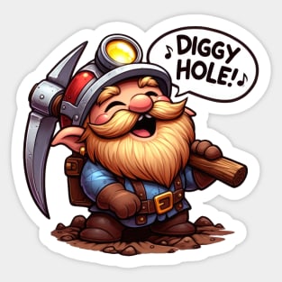 Diggy Hole! Sticker